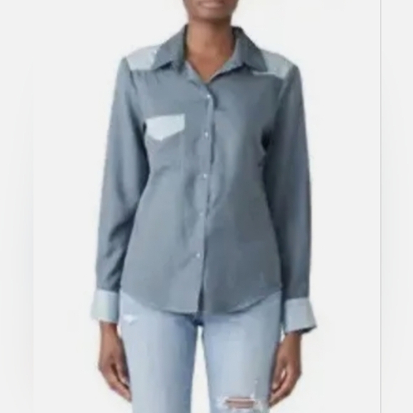 Sabina Musayev Tops - Sabina Musáyev Gade Snap Front Shirt Size Large